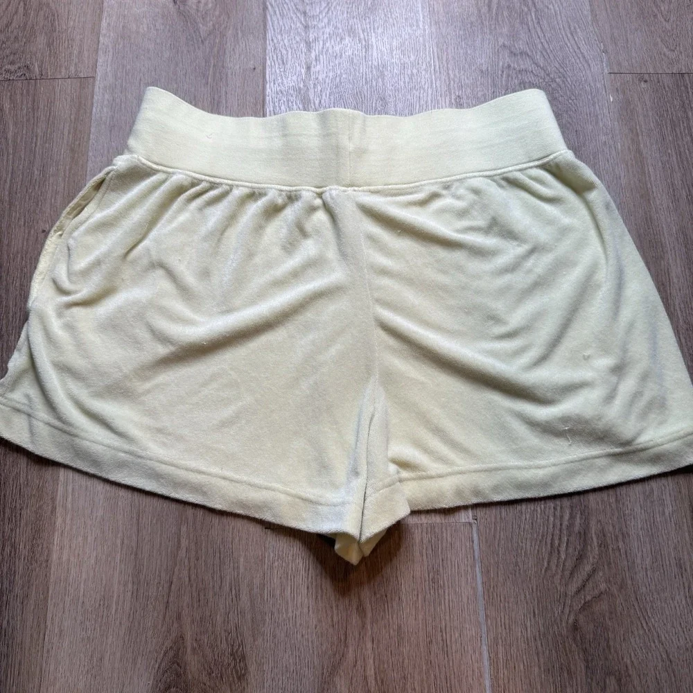 XL Nike Sportswear‎ Terry Cloth PE Shorts Citron Tint Wheat Gold Women's